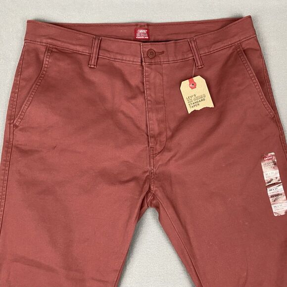Levis Standard Taper XX Chino Flat Front Pant Pink Red Men 36 x 32 New - Picture 3 of 8